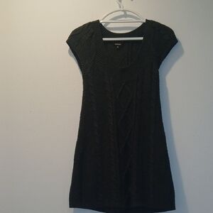 Express Black Cable Knit Mini Dress